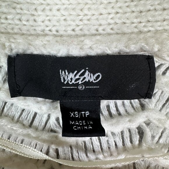 Mossimo‎ Cardigan Cream Long Sleeve Open Front Fuzzy Knit Sweater - Picture 7 of 10